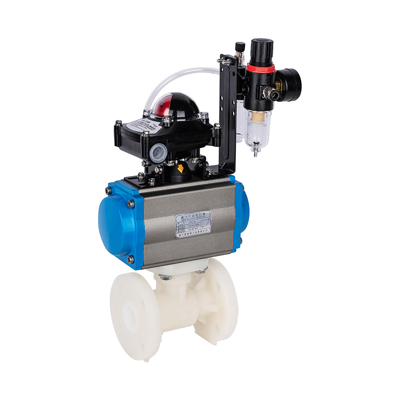 PVDF Q641F-10F Pnömatik Flanşlı Küresel Vana DN15-300 1/2'-12' ANSI Standardı