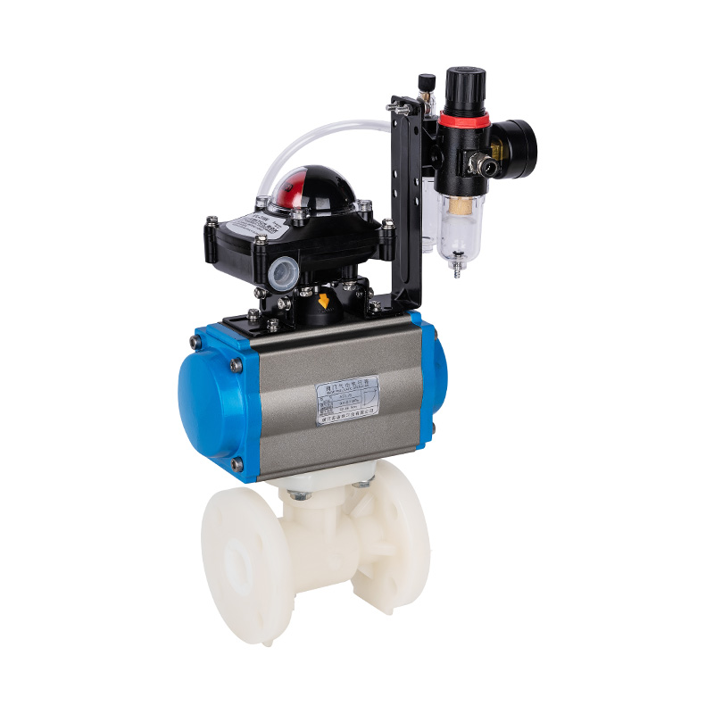 PVDF Q641F-10F Pnömatik Flanşlı Küresel Vana DN15-300 GB Standart