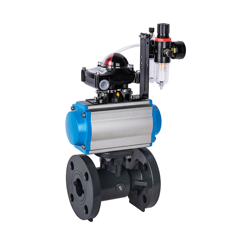 PVC-U Q641F-10U Pnömatik Flanşlı Küresel Vana DN20-300 20A-300A JIS Standardı